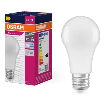 Светодиодная лампочка VALUE A100 E27/13W/230V 4000K - Osram