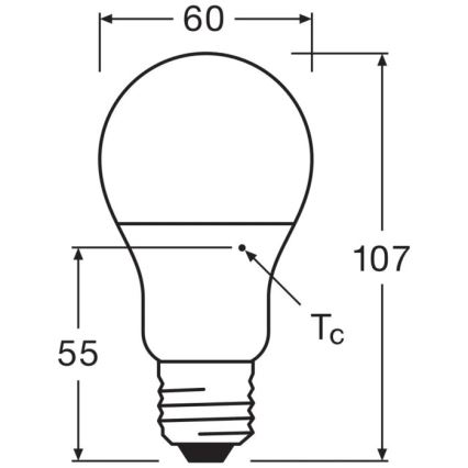 Светодиодная лампочка VALUE A60 E27/8W/230V 4000K - Osram