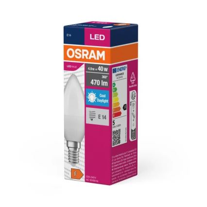 Светодиодная лампочка VALUE B40 E14/4,9W/230V 6500K - Osram