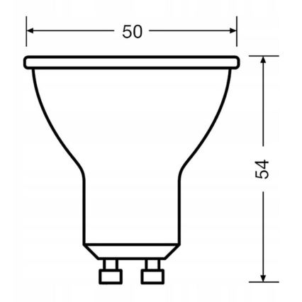 Светодиодная лампочка VALUE PAR16 GU10/6,9W/230V 4000K 36° черный - Ledvance