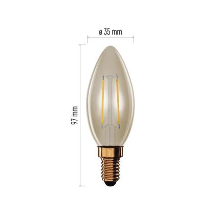 Светодиодная лампочка VINTAGE E14/2,5W/230V 2200K