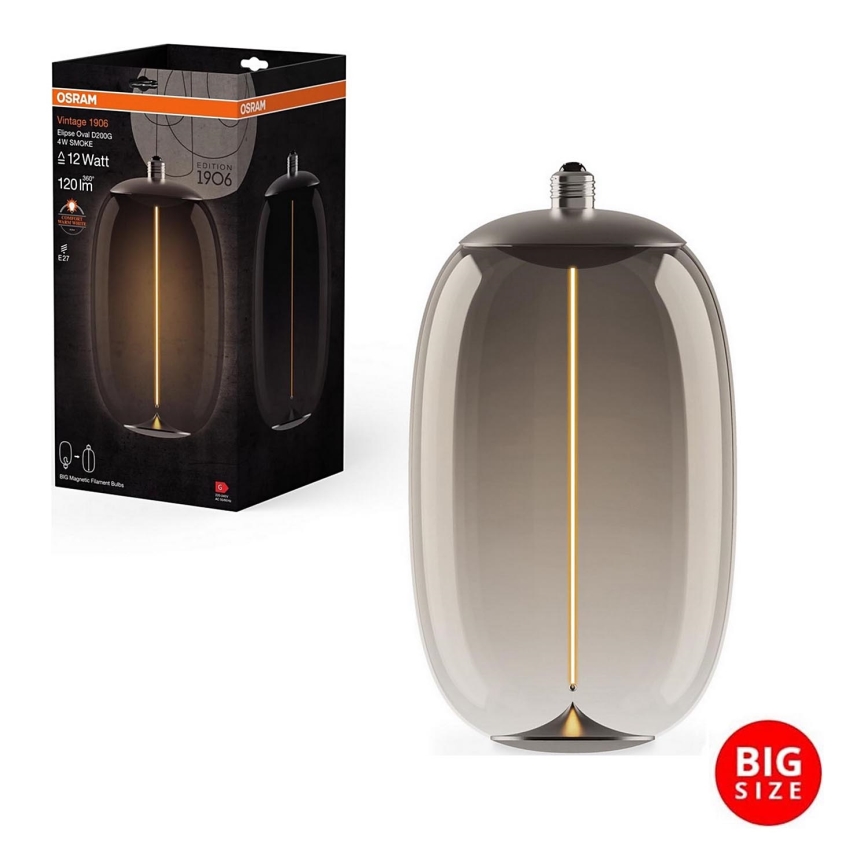 Светодиодная лампочка VINTAGE FILAMENT E27/4W/230V 2700K дымчатый - Osram
