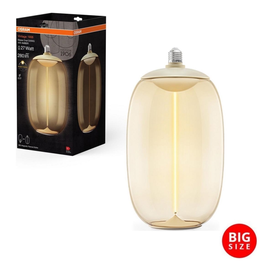 Светодиодная лампочка VINTAGE FILAMENT E27/4W/230V 2700K - Osram