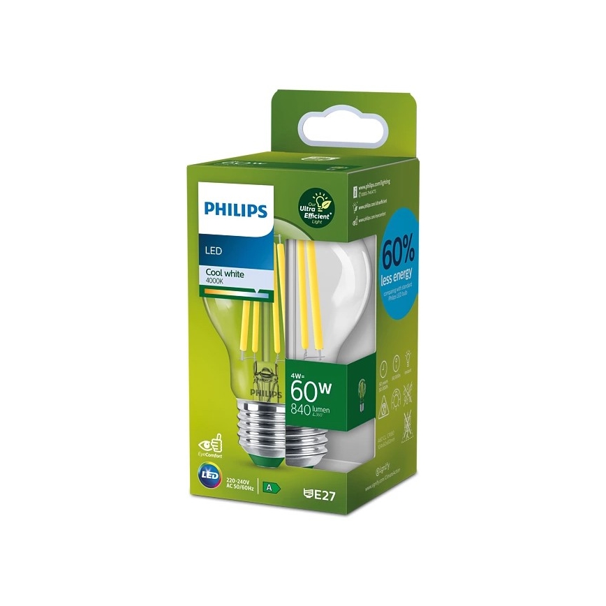 Светодиодная лампочка VINTAGE Philips A60 E27/4W/230V 4000K