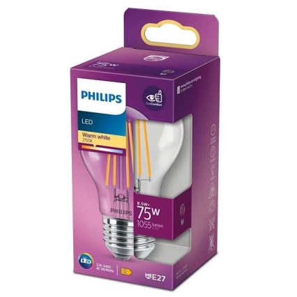 Светодиодная лампочка VINTAGE Philips A60 E27/8,5W/230V 2700K