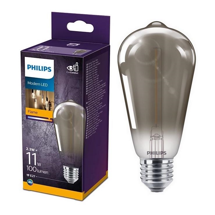 Светодиодная лампочка VINTAGE Philips ST64 E27/2.3W/230V 1,800K