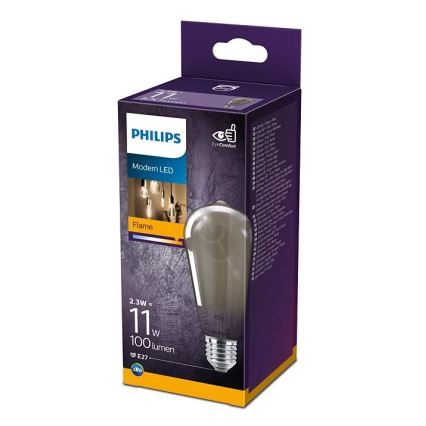 Светодиодная лампочка VINTAGE Philips ST64 E27/2.3W/230V 1,800K