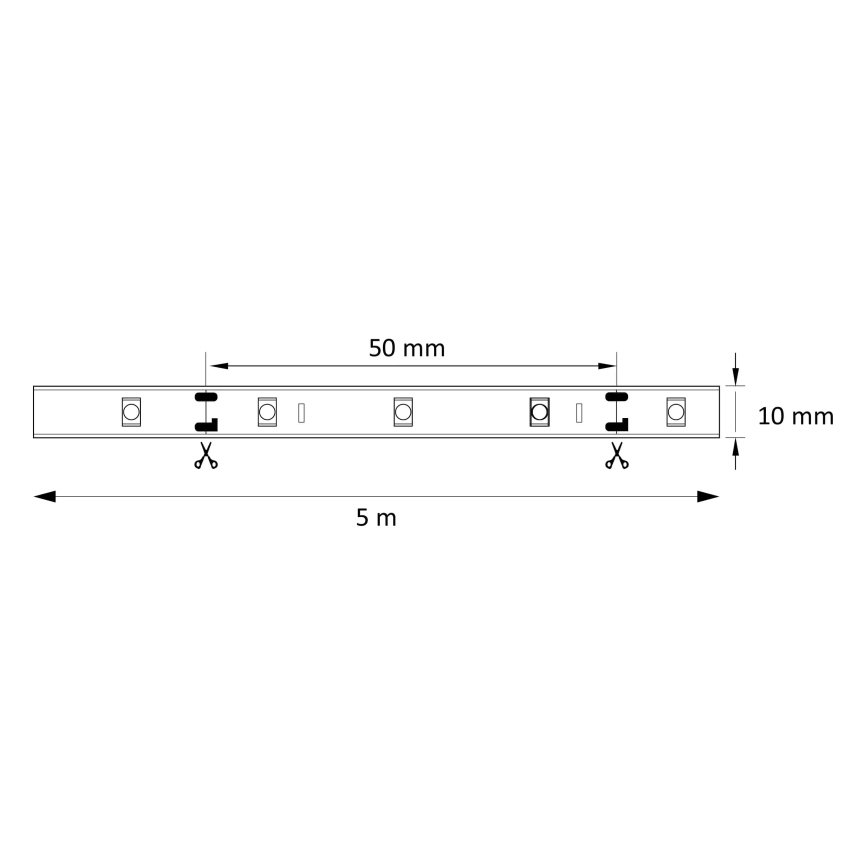 Светодиодная лента 5 м 28W/12V IP20 6500K