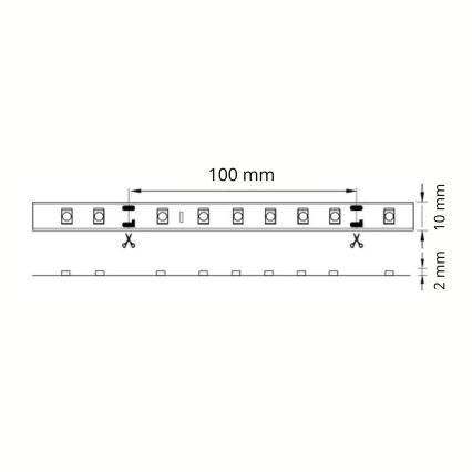 Светодиодная лента для ванной комнаты 5 м LED/45W/12V IP65 белый