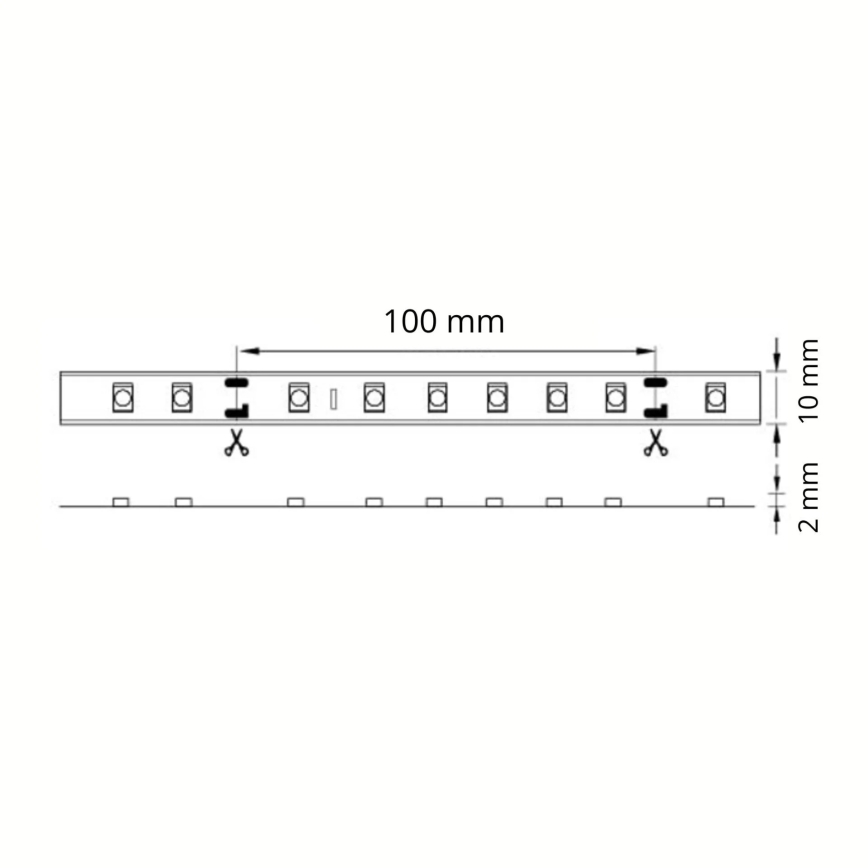 Светодиодная лента для ванной комнаты 5 м LED/45W/12V IP65 белый