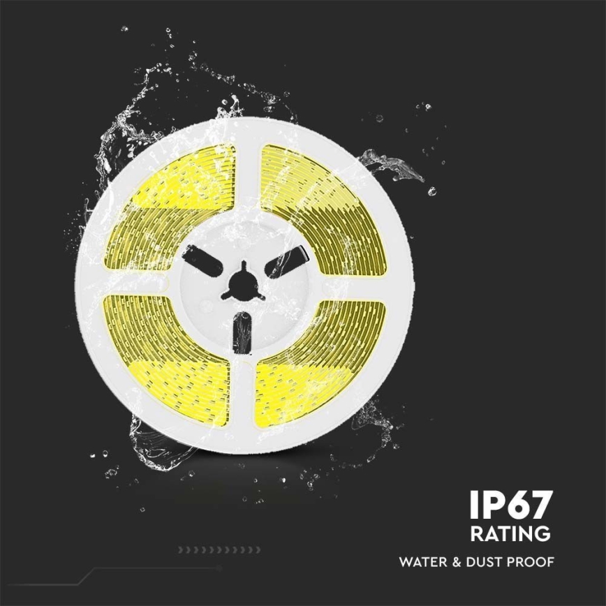 Светодиодная лента на солнечной батарее с регулированием яркости LED/1,2W/3,7V 3000K IP67 1500 mAh 5 м + дистанционное управление