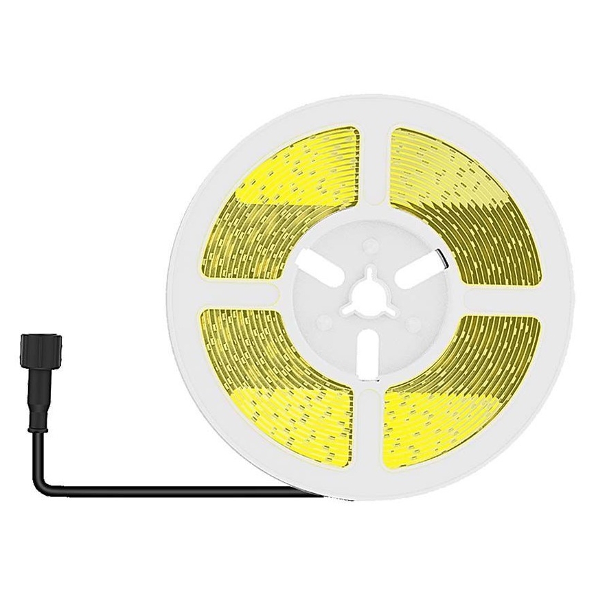Светодиодная лента на солнечной батарее с регулированием яркости LED/1,2W/3,7V 4000K IP67 5 м + дистанционное управление