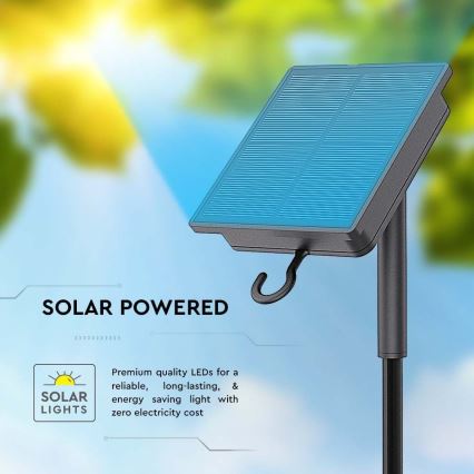 Светодиодная лента на солнечной батарее с регулированием яркости LED/1,2W/3,7V 4000K IP67 5 м + дистанционное управление