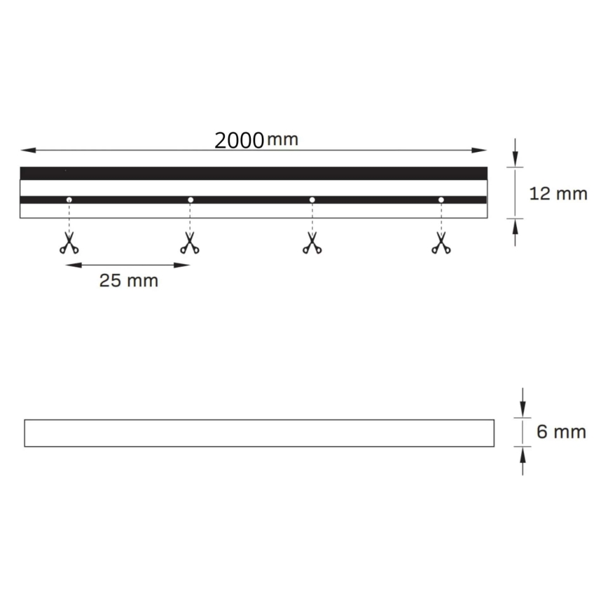 Светодиодная лента NEON 2 м LED/17W/12V 4000K IP65