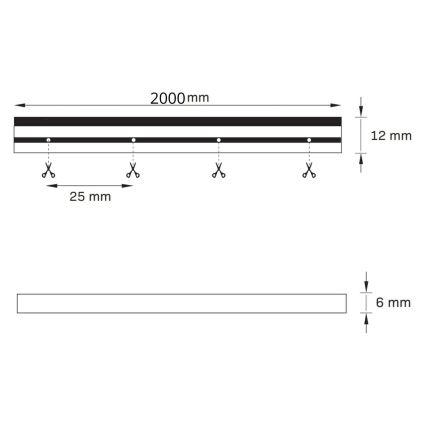Светодиодная лента NEON 2 м LED/17W/12V IP65 синий