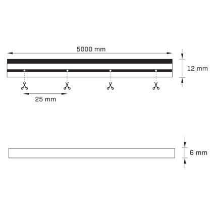Светодиодная лента NEON 5 м LED/27W/12V 4000K IP65