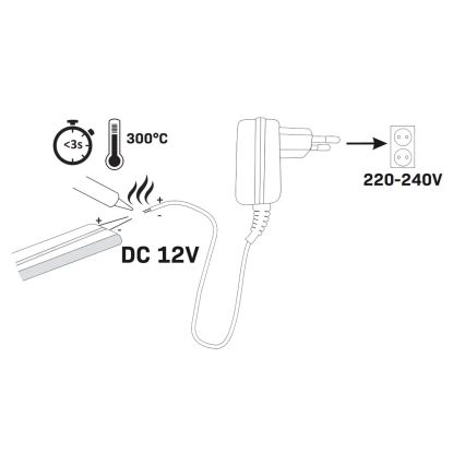 Светодиодная лента NEON 5 м LED/27W/12V 4000K IP65
