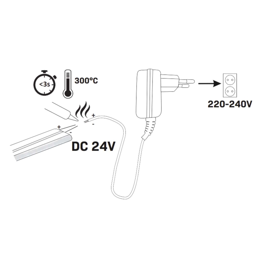 Светодиодная лента NEON 5 м LED/48W/24V 4000K IP65