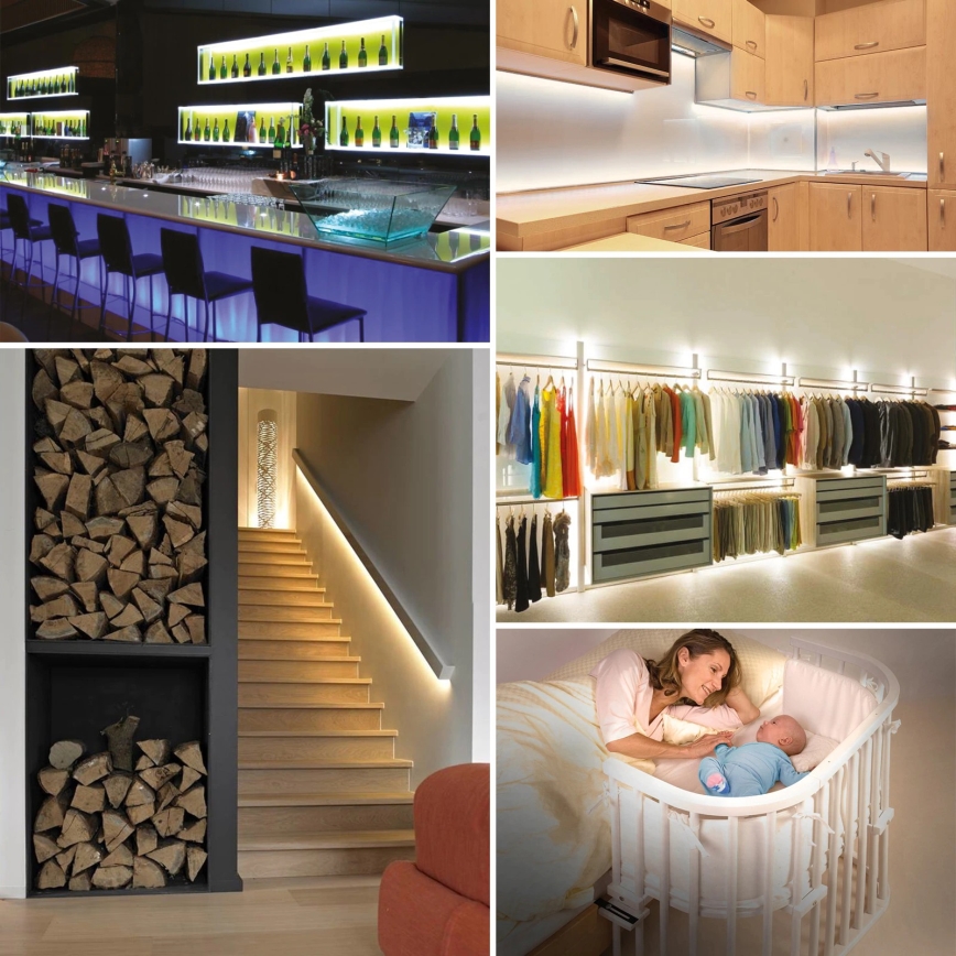 Светодиодная лента с датчиком движения 1 м LED/2,4W/6V 4xAAA 3000K