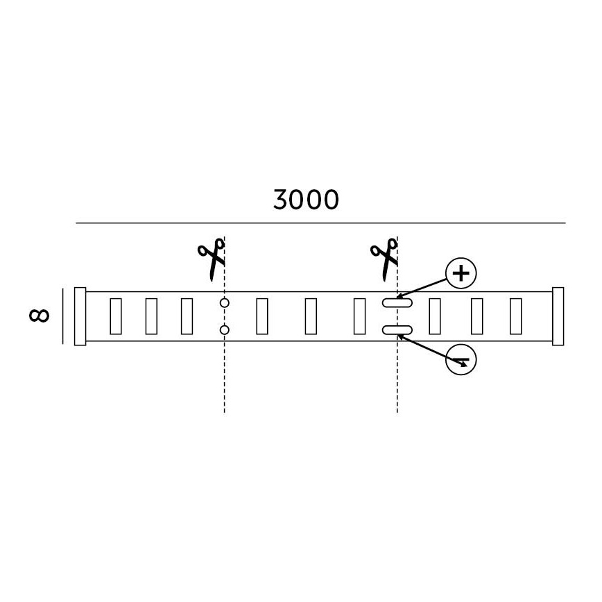 Светодиодная лента с регулированием яркости LED/25W/230V 3 м 3000K