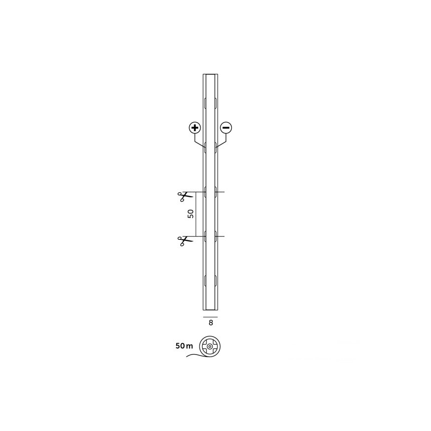 Светодиодная лента TRAMO LED/500W/24V 50 м 4000K