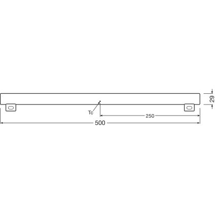 Светодиодная люминесцентная лампа с регулированием яркости S14s/4,7W/230V 2700K 50 см CRI 90 - Osram