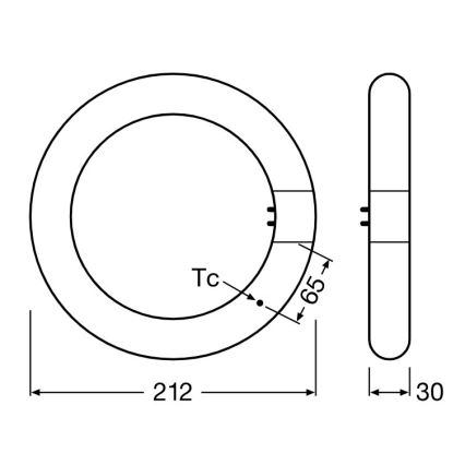 Светодиодная люминесцентная лампа SUBSTITUBE T9 G10q/12W/230V 4000K диаметр 21,2 см - Osram