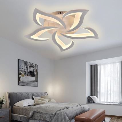 Светодиодная регулируемая накладная люстра LED/55W/230V 3000-6500K с пультом дистанционного управления