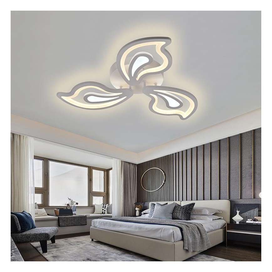Светодиодная регулируемая накладная люстра LED/75Вт/230В 3000-6500К + пульт дистанционного управления