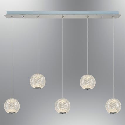 Светодиодная люстра на проводе CREMONA 5xLED/5W/230V 3000K матовый хром