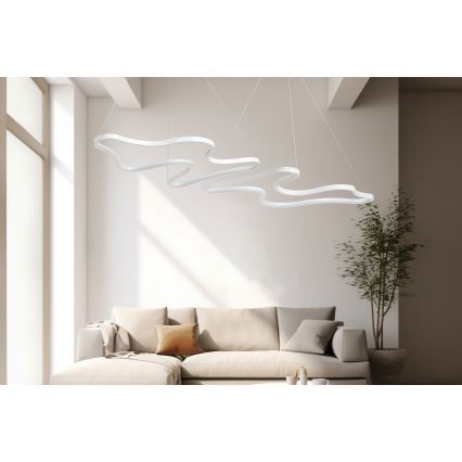 Светодиодная люстра на проводе DUPLE ARTISAN LED/80W/230V 6500K белая
