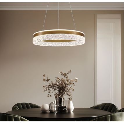 Светодиодная люстра на проводе FROZI LED/32W/230V диаметр 50 см золото