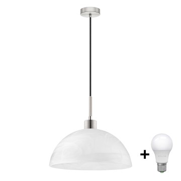 Светодиодная люстра на тросе 1xE27/60W/230V белая/чёрная