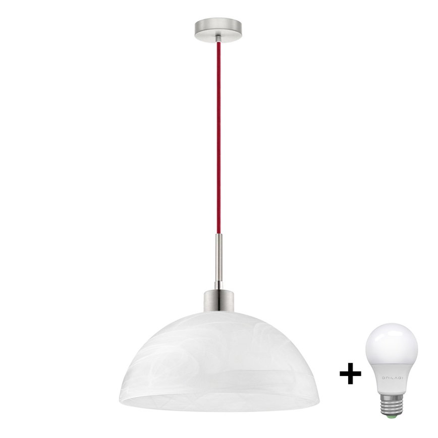 Светодиодная люстра на тросе 1xE27/60W/230V белая