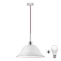 Светодиодная люстра на тросе 1xE27/60W/230V белая