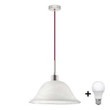 Светодиодная люстра на тросе 1xE27/60W/230V белая