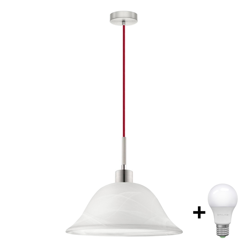 Светодиодная люстра на тросе 1xE27/60W/230V белая