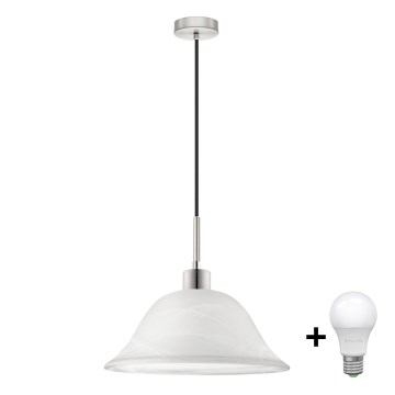 Светодиодная люстра на тросе 1xE27/60W/230V белая