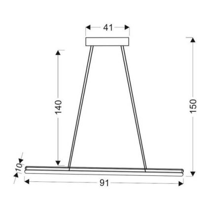 Светодиодная люстра на тросе COCONUT LED/28W/230V