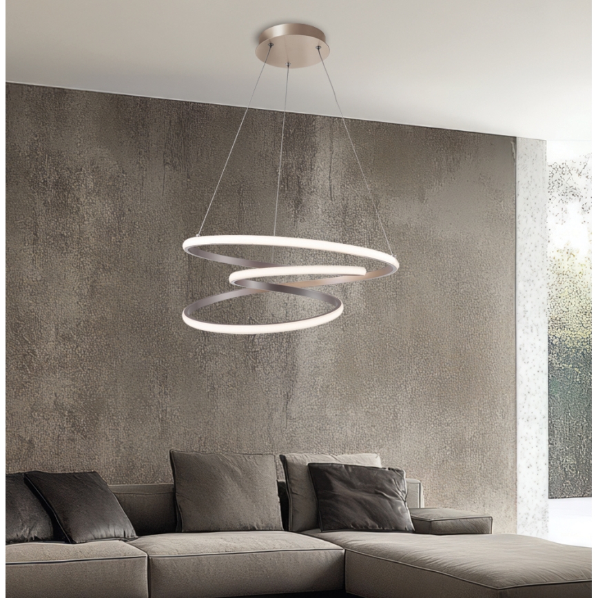 Светодиодная люстра на тросе CORT LED/40W/230V, серебристая