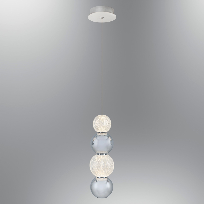 Светодиодная люстра на тросе CREMONA, 7 Вт, 230 В, 3000 К, матовый хром