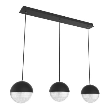 Светодиодная люстра на тросе FURNI 3xLED/5W/230V черная
