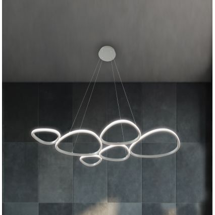 Светодиодная люстра на тросе HELIX LED/61W/230V, серебристая