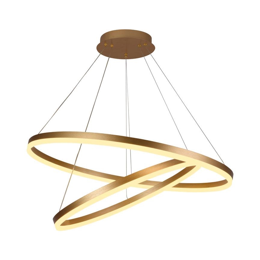 Светодиодная регулируемая люстра на тросе LED/100Вт/230В 3000-6500К диаметр 80 см + пульт дистанционного управления
