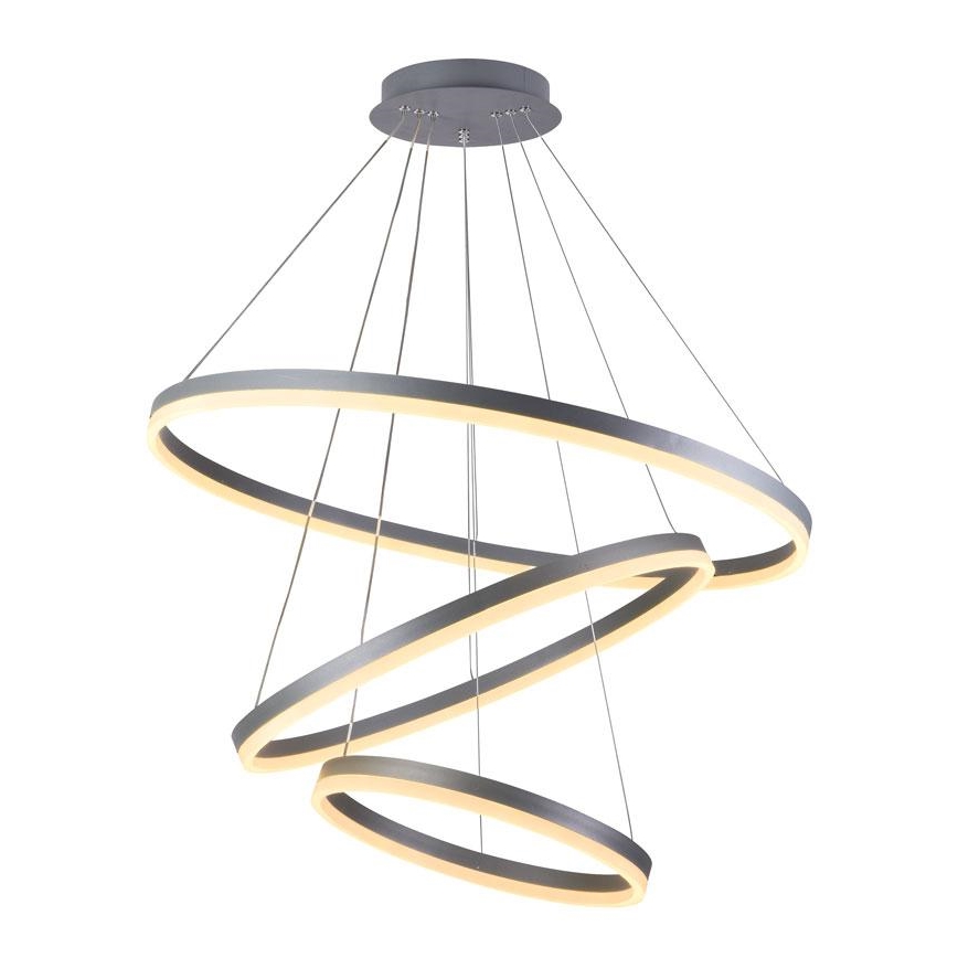 Светодиодная регулируемая люстра на тросе LED/125 Вт/230 В 3000-6500K диам. 80 см + пульт дистанционного управления