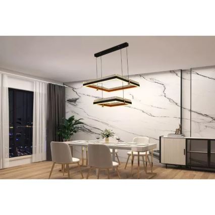 Светодиодная регулируемая люстра на тросе LED/50W/230V 3000-6500K с дистанционным управлением