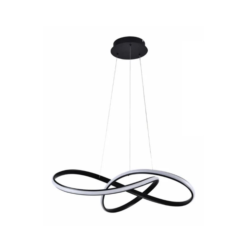 Светодиодная регулируемая люстра на тросе LED/70W/230V 3000-6500K диам. 60 см черная + пульт дистанционного управления