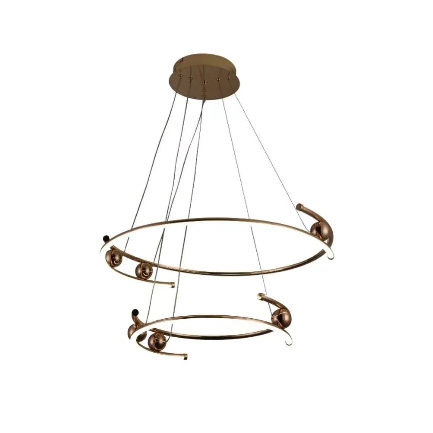 Светодиодная регулируемая люстра на тросе LED/80W/230V 3000-6500K диаметр 60 см + пульт дистанционного управления