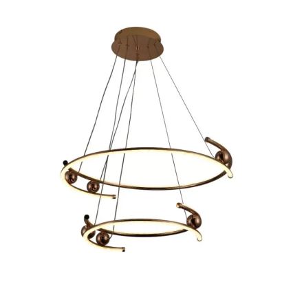 Светодиодная регулируемая люстра на тросе LED/80W/230V 3000-6500K диаметр 60 см + пульт дистанционного управления