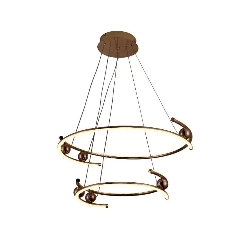 Светодиодная регулируемая люстра на тросе LED/80W/230V 3000-6500K диаметр 60 см + пульт дистанционного управления